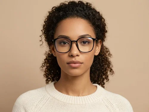 Lunettes rectangulaires noires TR90 #BS0620-0374