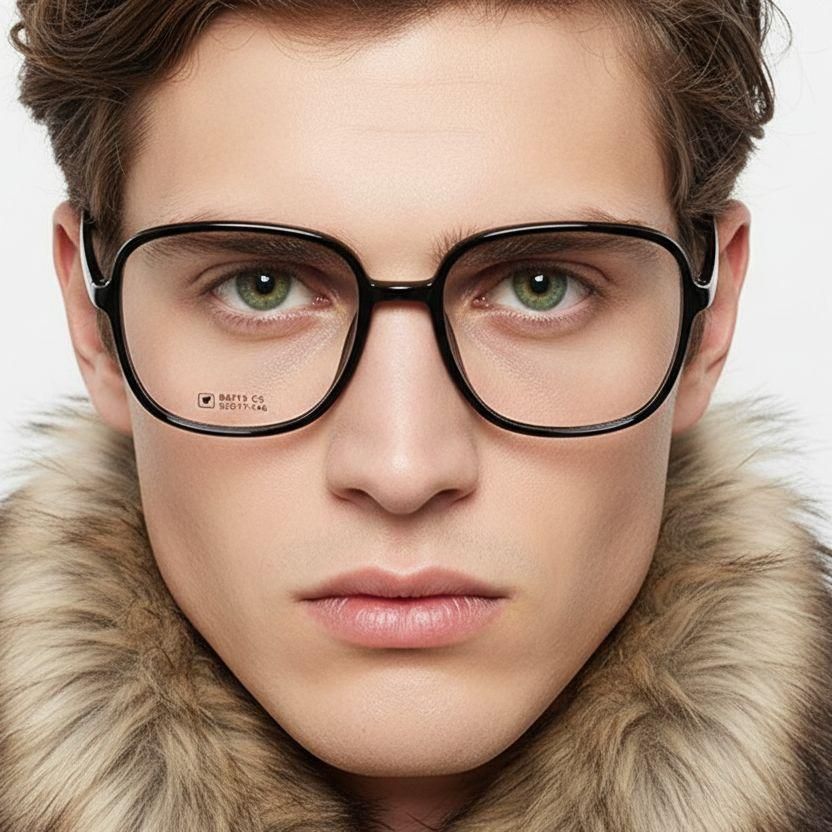 Rectangular Black TR90 Glasses #BS0620-0380