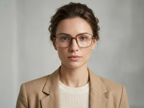 Lunettes rectangulaires marron TR90 #BS0620-0381