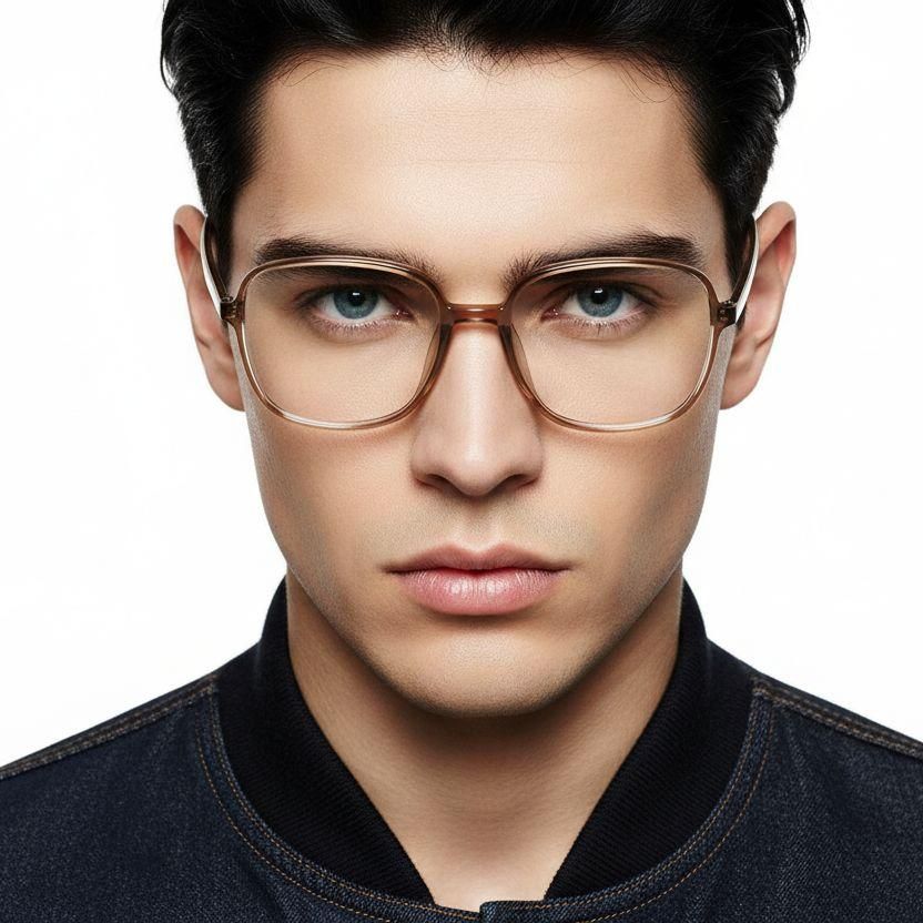 Rectangular Brown TR90 Glasses #BS0620-0381