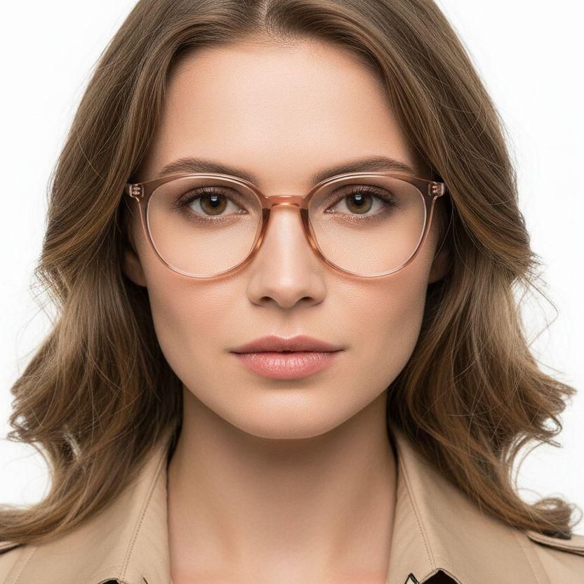 Lunettes ovales marron TR90 #BS0620-0382