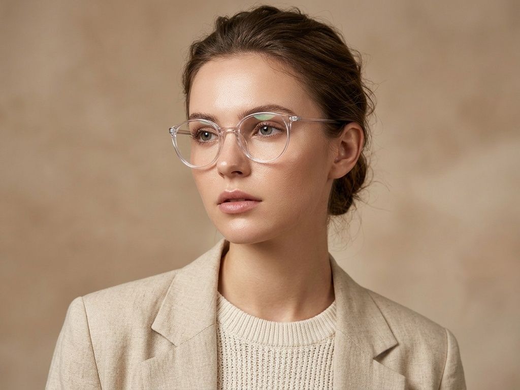 Oval Transparent TR90 Glasses #BS0620-0383