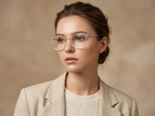 Lunettes ovales transparentes TR90 #BS0620-0383