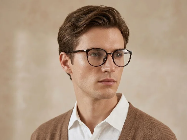 Oval Tortoiseshell TR90 Glasses #BS0620-0385