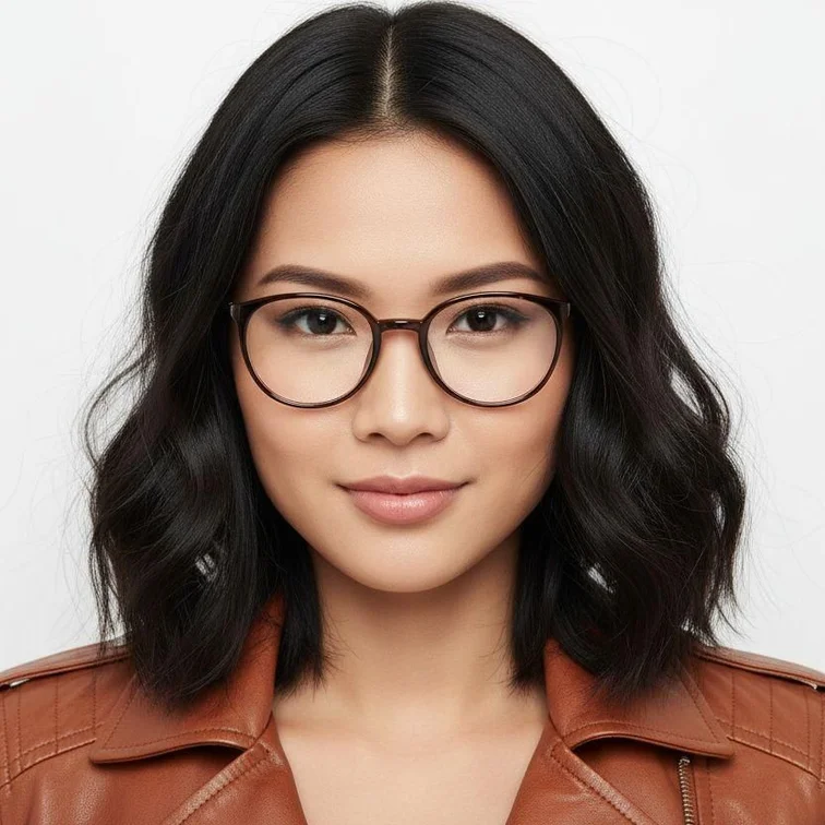 Oval Tortoiseshell TR90 Glasses #BS0620-0385