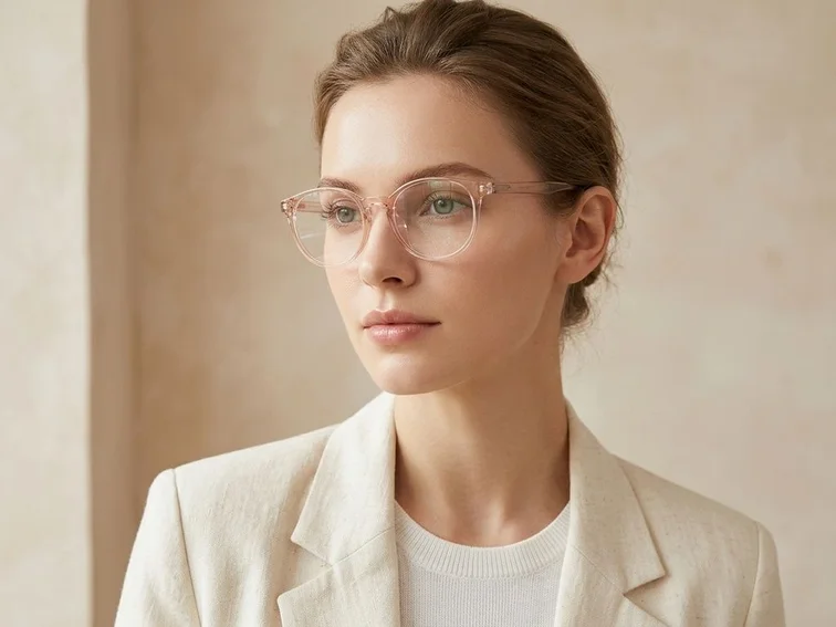 Ovale orangefarbene TR90-Brille #BS0620-0386