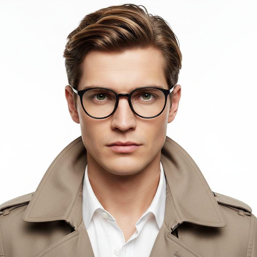 Oval Black TR90 Glasses #BS0620-0387