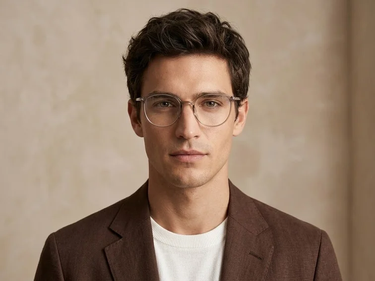Oval Brown TR90 Glasses #BS0620-0388
