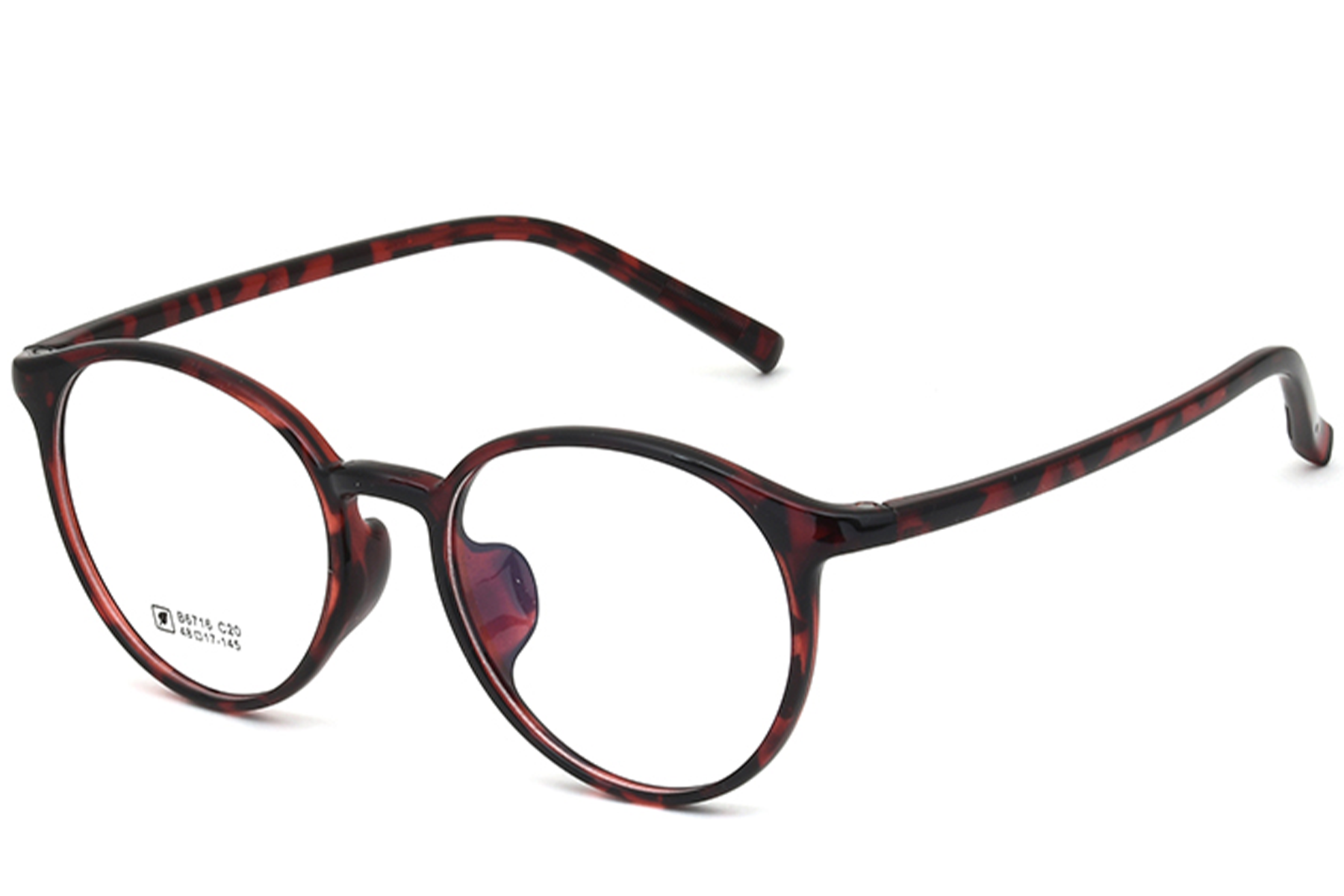 Oval Tortoiseshell TR90 Glasses #BS0620-0391