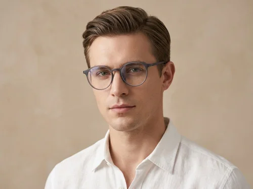 Lunettes ovales grises TR90 #BS0620-0392