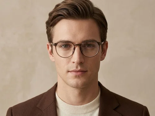 Lunettes ovales marron TR90 #BS0620-0394