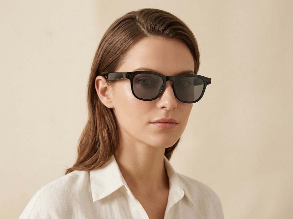G2 Rectangular Black TR90 Smart AI Sunglasses #BS705-0001