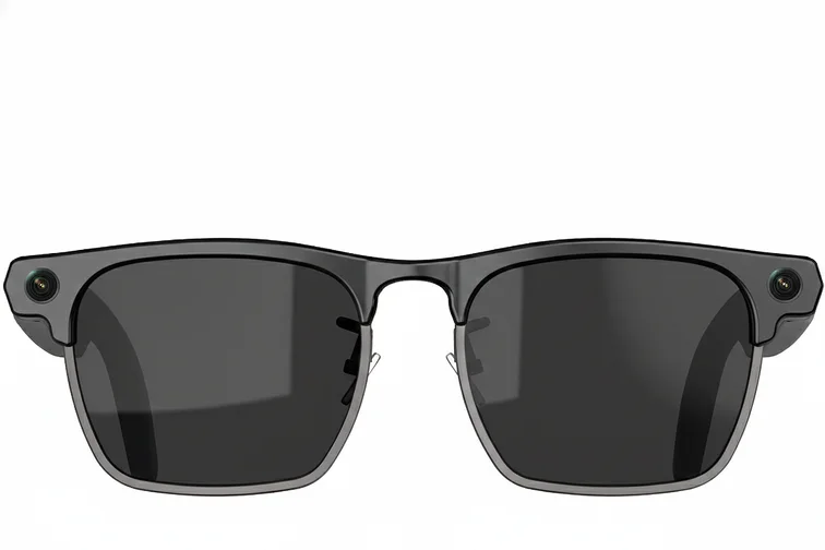 G3 Halbrandlose schwarze TR90 Smart AI Sonnenbrille #BS705-0007