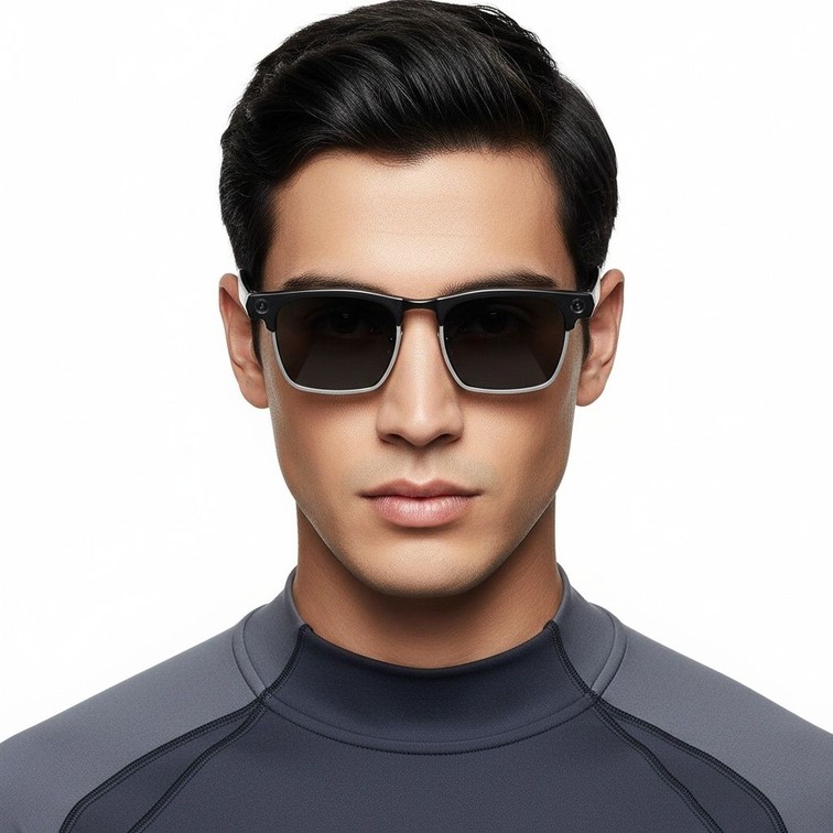 G3 Semi-rimless Silver TR90 Smart AI Sunglasses #BS0705-0008