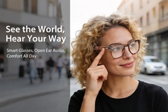 Lunettes de soleil intelligentes BL30 en plastique noir #BS705-0011