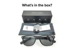 Lunettes de soleil intelligentes BL30 en plastique noir #BS705-0011