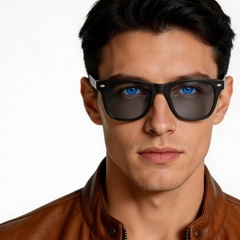 Lunettes de soleil intelligentes BL30 en plastique noir #BS705-0011