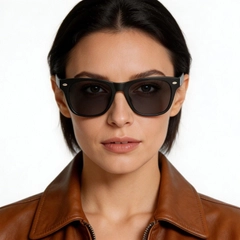 Lunettes de soleil intelligentes BL30 en plastique noir #BS705-0011