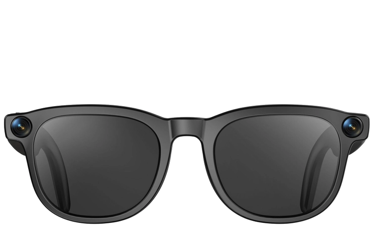 G2 Lunettes intelligentes rectangulaires noires TR90 avec IA #BS0705-0001