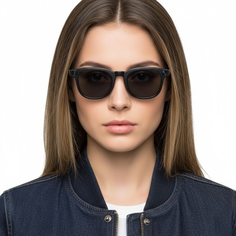 G2 Rectangular Black TR90 Smart AI Glasses #BS0705-0001
