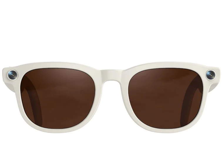 G2 Rechteckige cremefarbene TR90 Smart AI Brille #BS705-0002