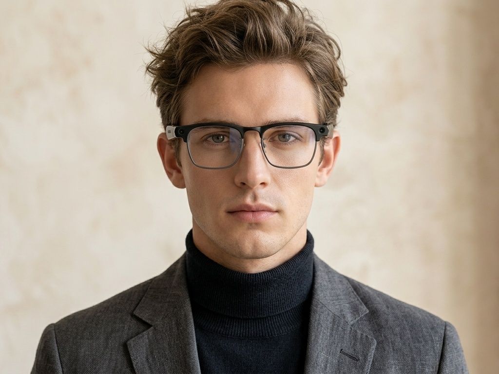 G3 Semi-rimless Black TR90 Smart AI Glasses #BS705-0003