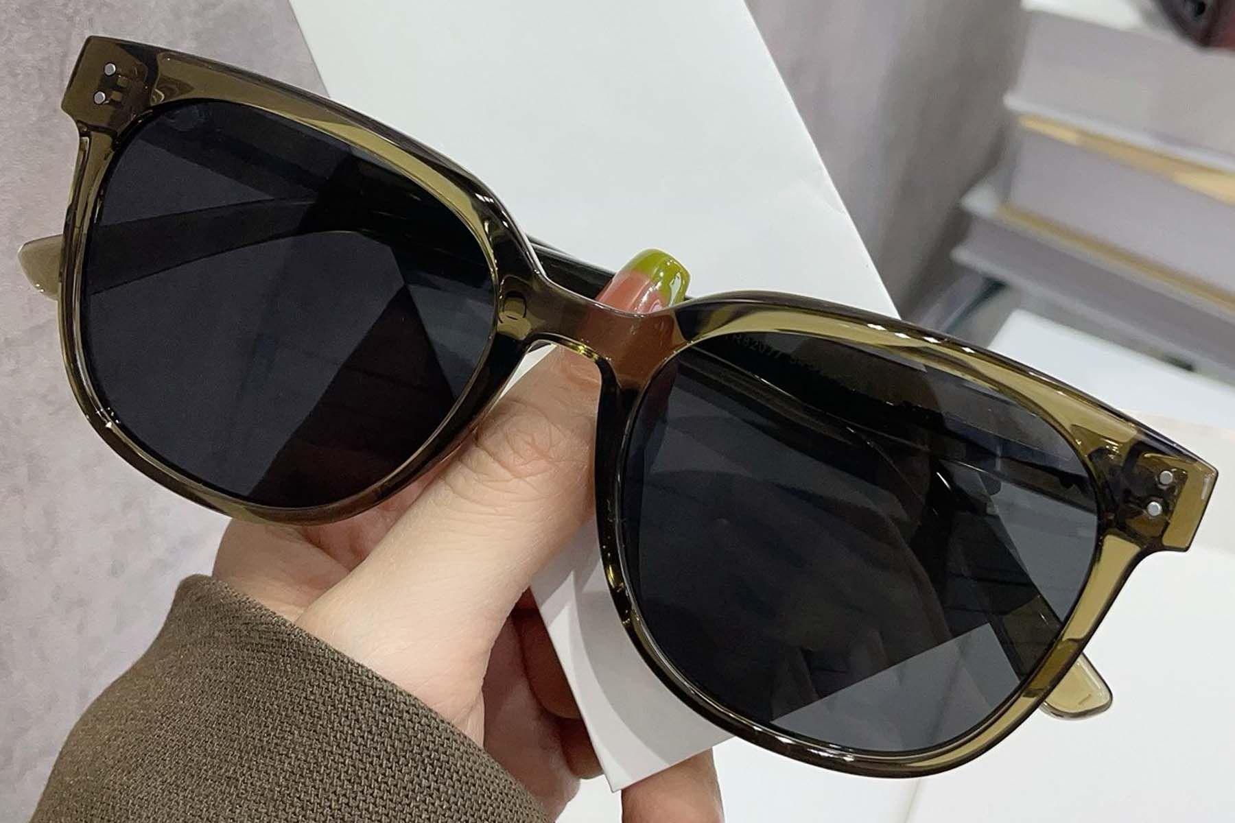 Oval Green TR90 Sunglasses #BS0824-0004