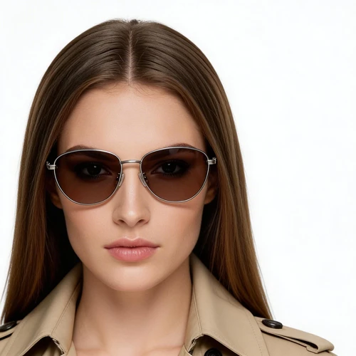 Oval Silver Metal Sunglasses #BS0824-0007