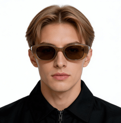 Oval Yellow TR90 Sunglasses #BS0824-0014