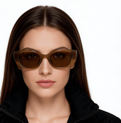 Oval Yellow TR90 Sunglasses #BS0824-0014