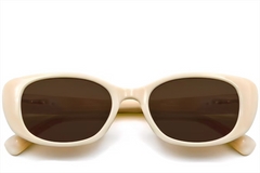 Oval Cream TR90 Sunglasses #BS0824-0015