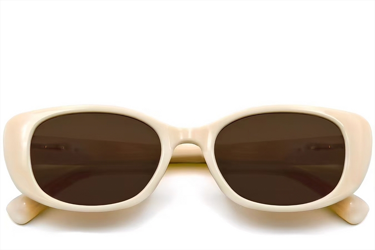 Gafas de sol ovaladas TR90 color crema #BS0824-0015