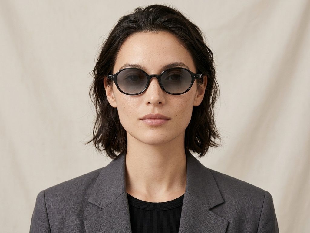 Oval Black TR90 Sunglasses #BS0824-0021