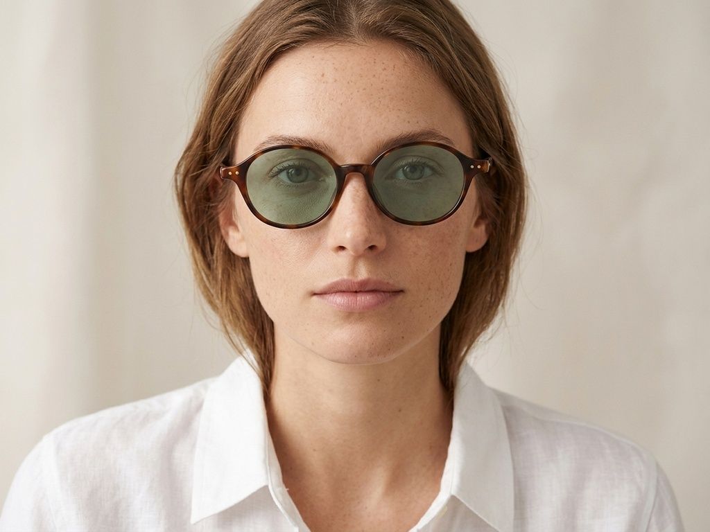 Oval Tortoiseshell TR90 Sunglasses #BS0824-0022