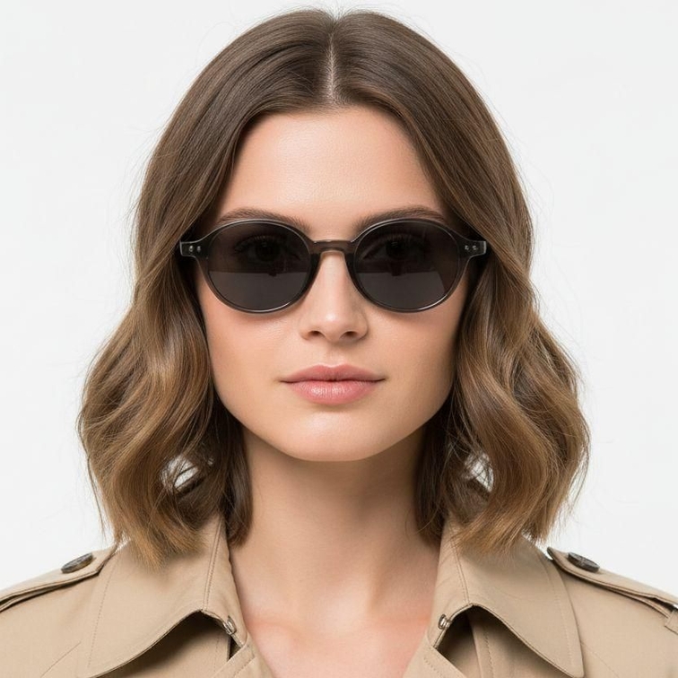 Oval Grey TR90 Sunglasses #BS0824-0023