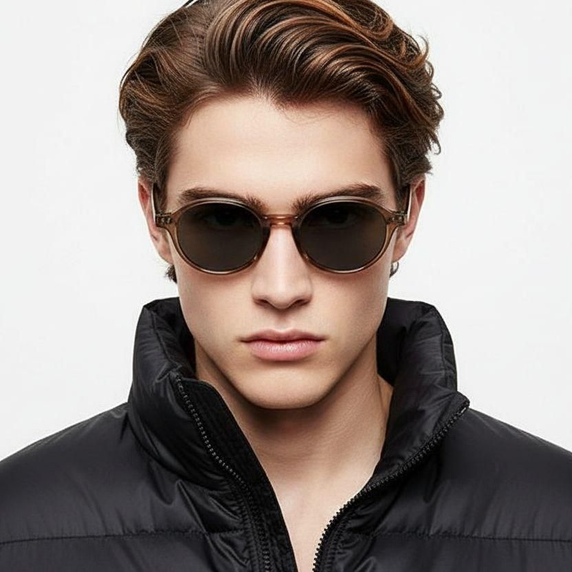 Oval Brown TR90 Sunglasses #BS0824-0024