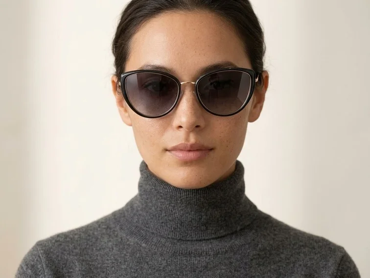 Butterfly Black TR90 Sunglasses #BS0824-0026