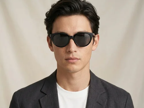 Lunettes de soleil papillon noires TR90 #BS0824-0036