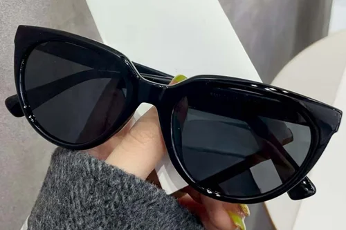 Lunettes de soleil papillon noires TR90 #BS0824-0036