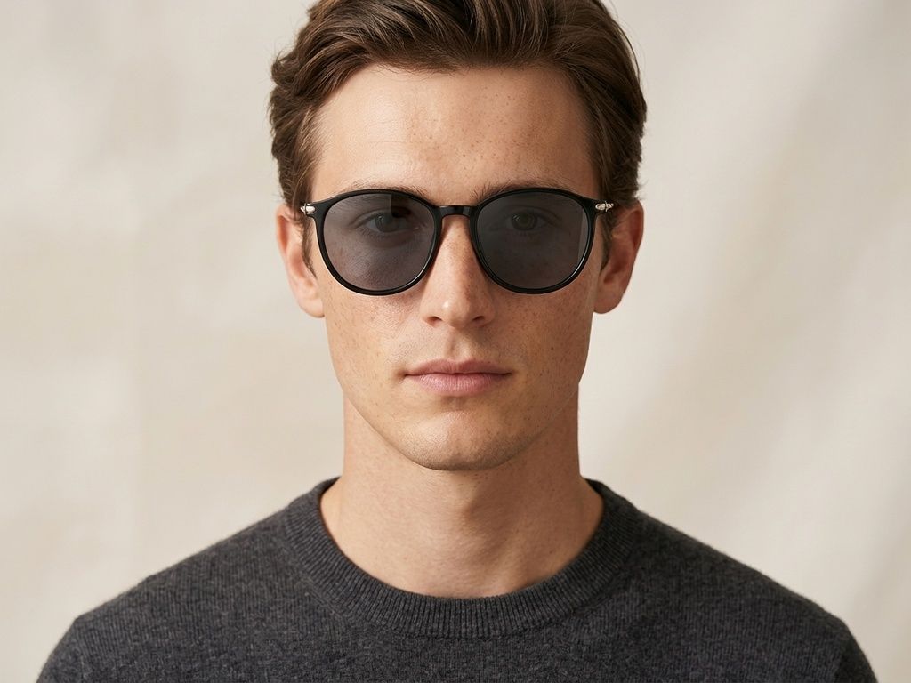 Oval Black TR90 Sunglasses #BS0824-0041