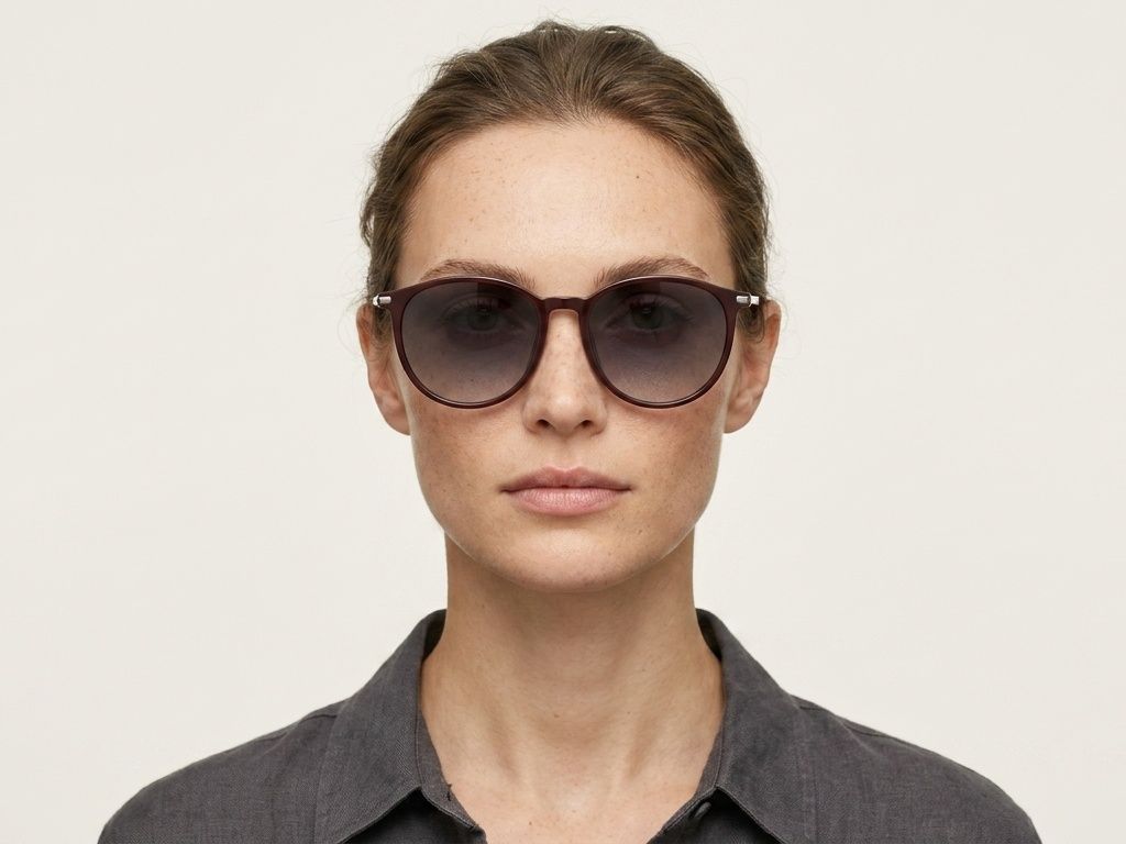 Lunettes de soleil ovales rouges TR90 #BS0824-0042