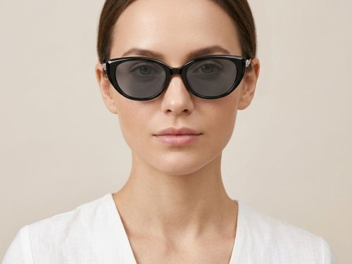 Lunettes de soleil papillon noires TR90 #BS0824-0046