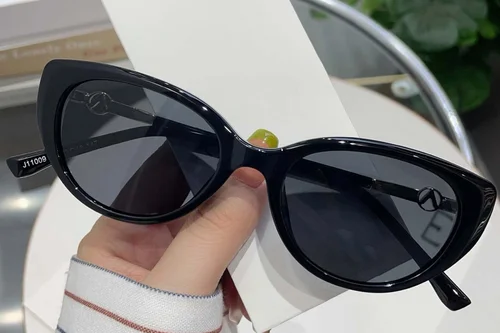 Lunettes de soleil papillon noires TR90 #BS0824-0046