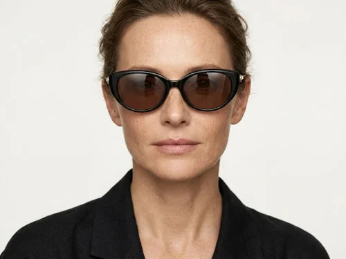 Lunettes de soleil papillon noires TR90 #BS0824-0047