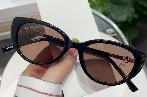 Lunettes de soleil papillon noires TR90 #BS0824-0047