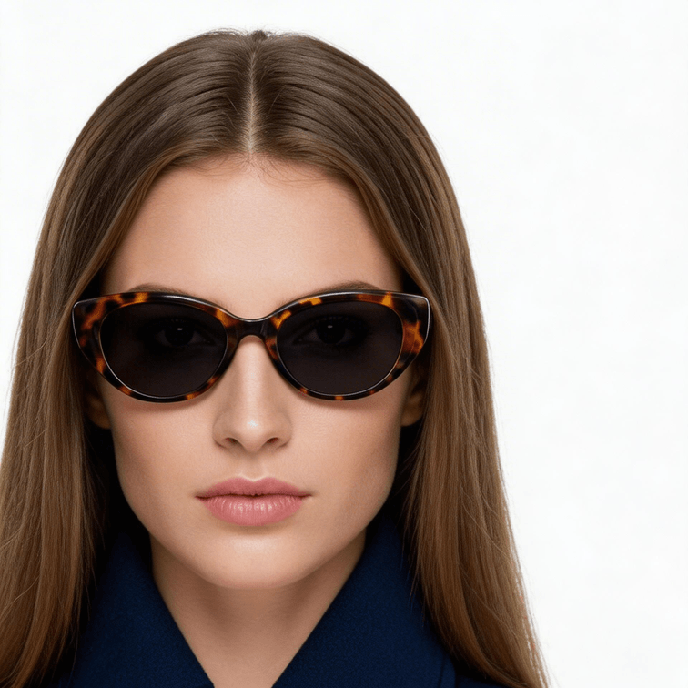 Lunettes de soleil papillon écaille de tortue TR90 #BS0824-0048