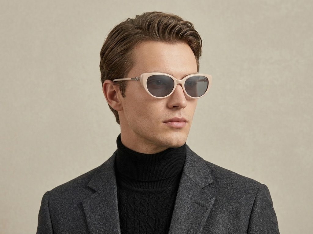 Butterfly Cream TR90 Sunglasses #BS0824-0050