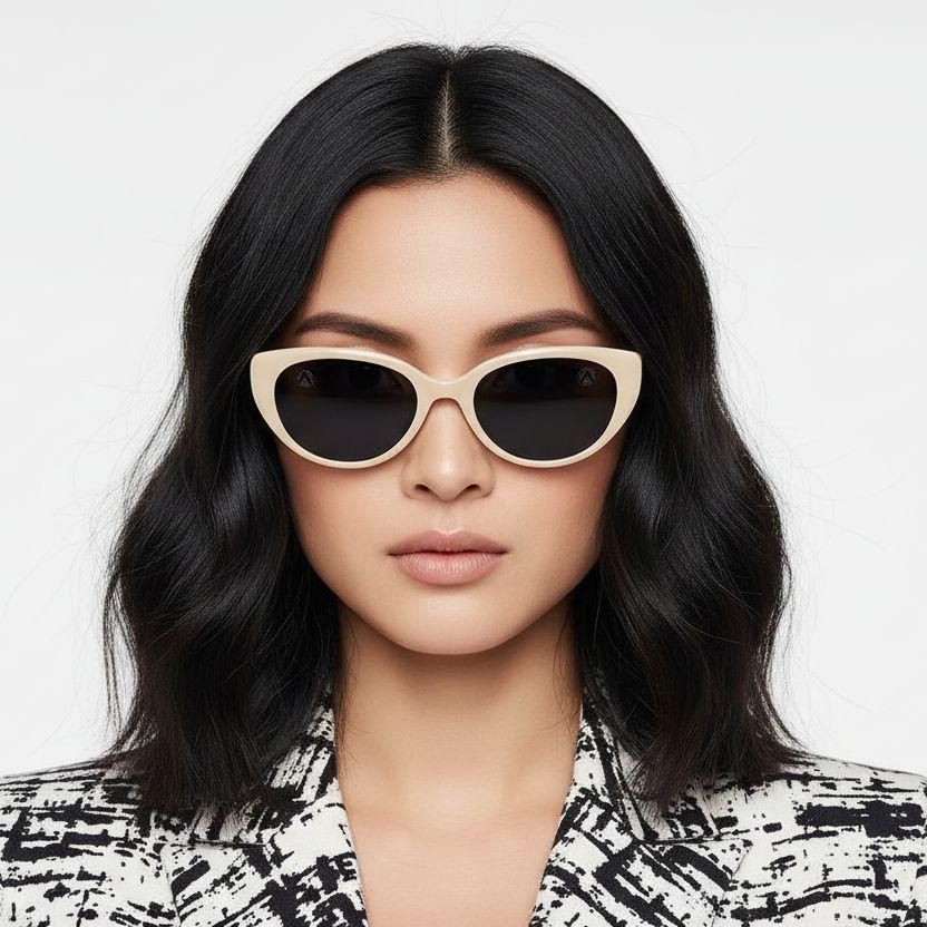 Butterfly Cream TR90 Sunglasses #BS0824-0050