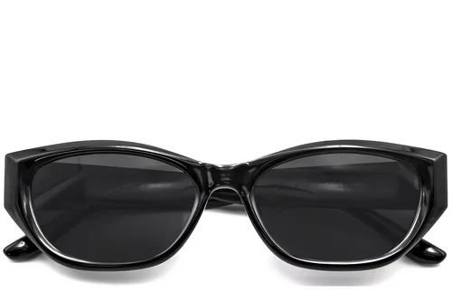 Lunettes de soleil papillon noires TR90 #BS0824-0051