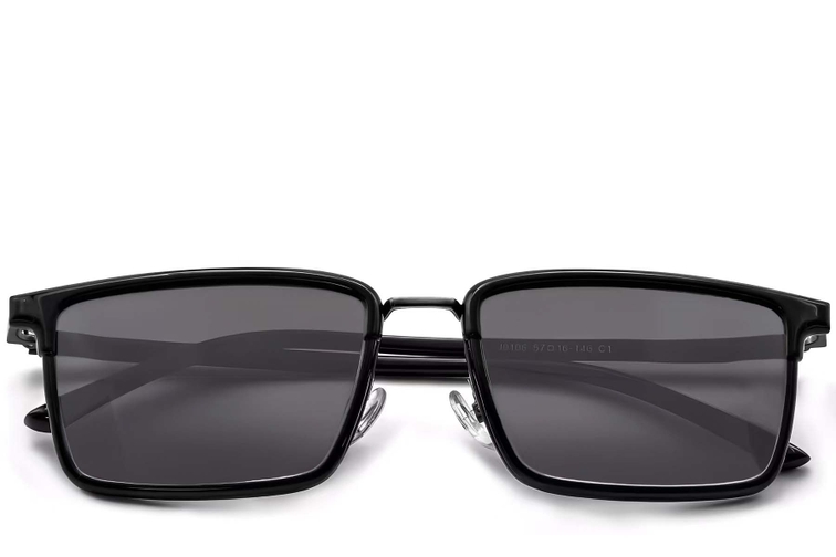 Gafas de sol rectangulares TR90 negras #BS0824-0056